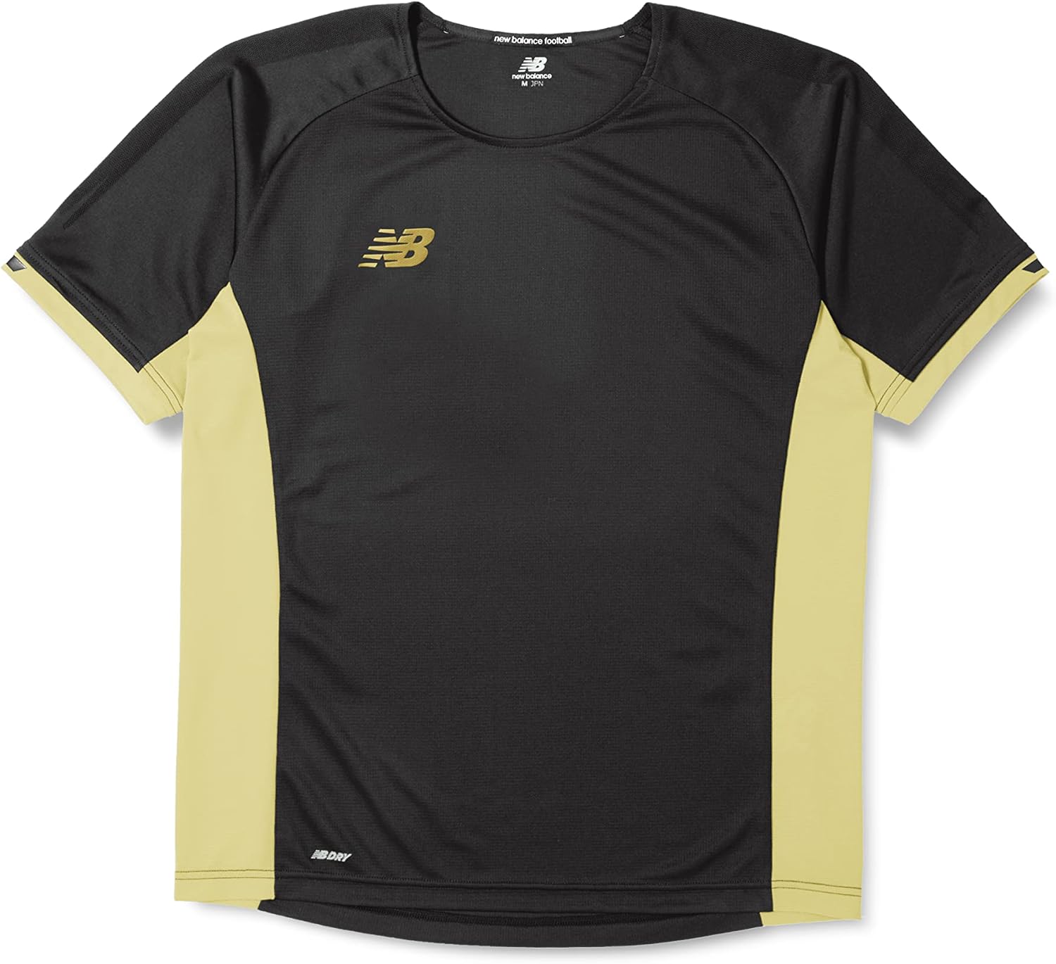 

Футболка New Balance JMTF2310 для футбольных тренировок, лучшая тренировочная футболка для команды, золотой