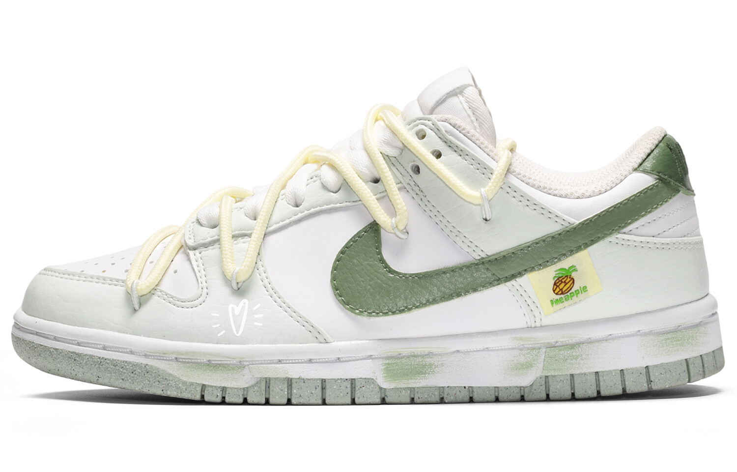 

Кроссовки для скейтбординга Dunk женские с низким верхом, белые/зеленые Nike, Зеленый, Кроссовки для скейтбординга Dunk женские с низким верхом, белые/зеленые Nike