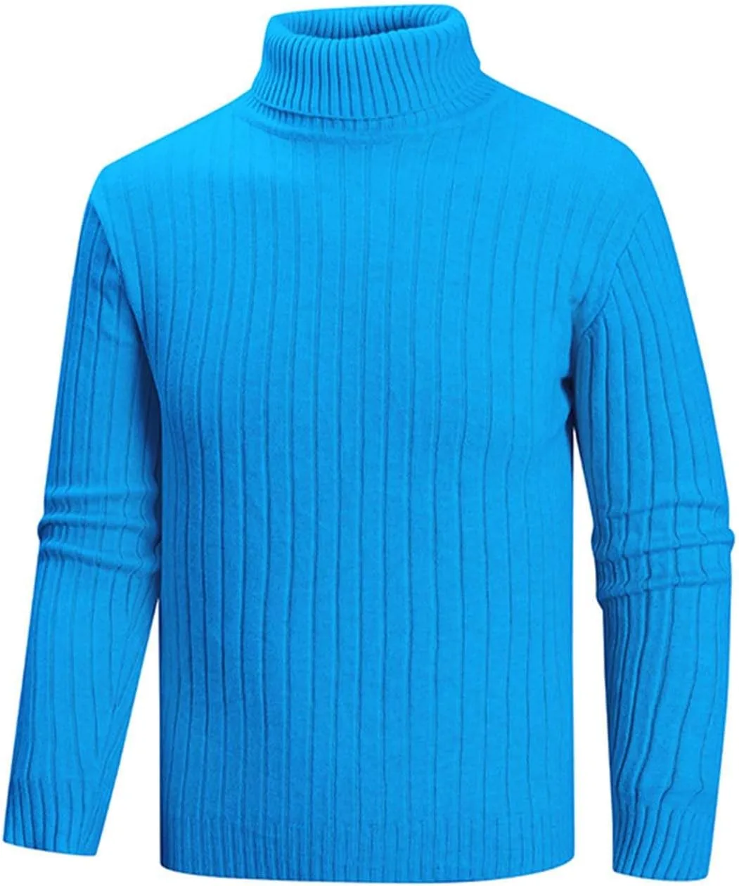 

Мужской ребристый водолазка slim fit свитер
