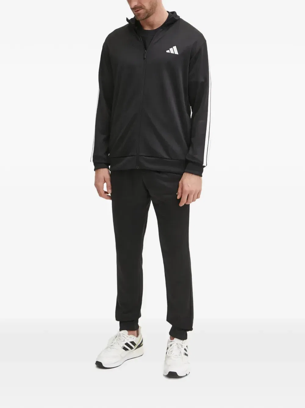 Спортивный костюм на молнии Adidas, черный — фото 2