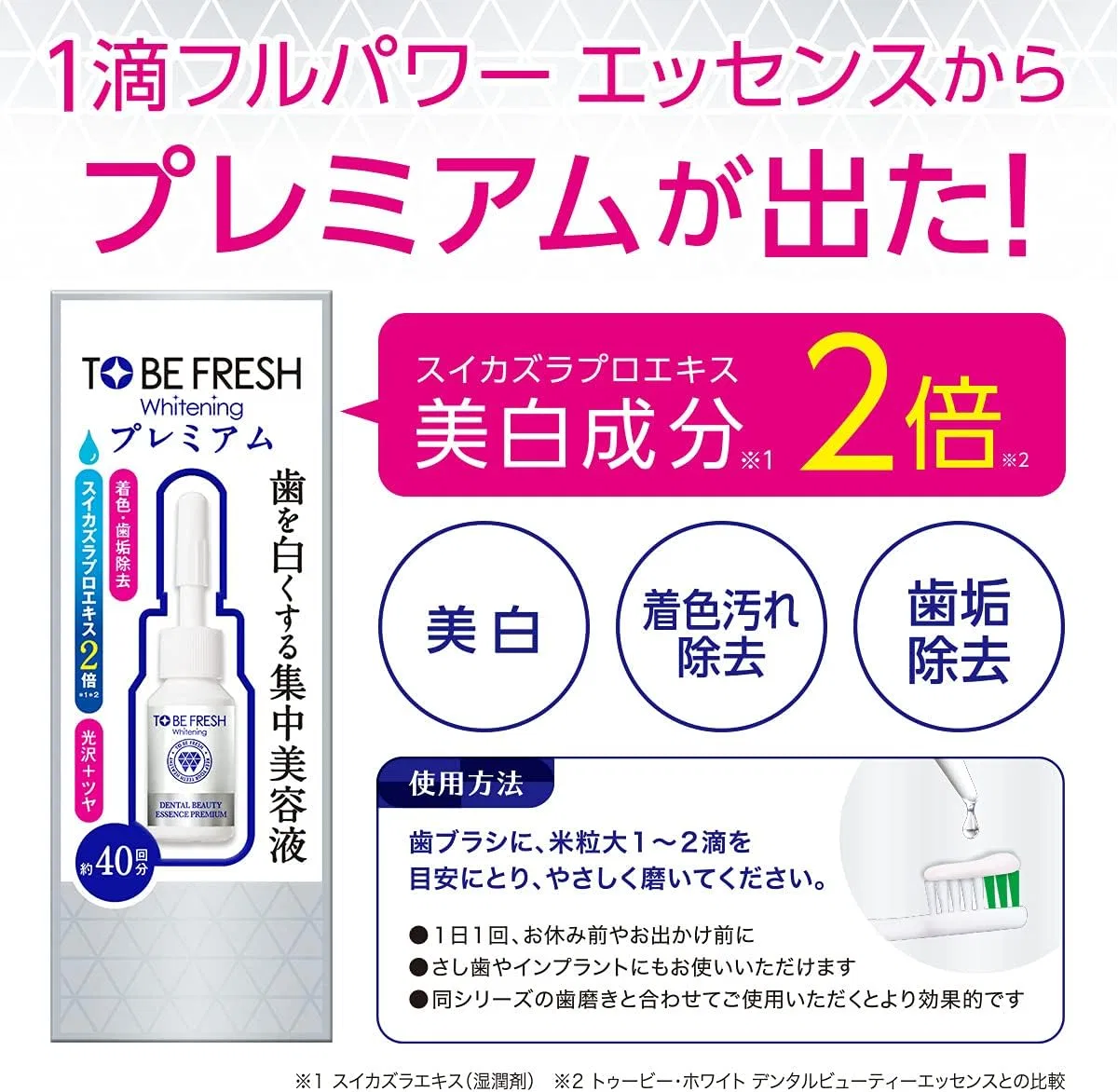 Эссенция To Be Fresh — Для отбеливания зубов Tubby Whitening Essence Premium, 40 мл — фото 3