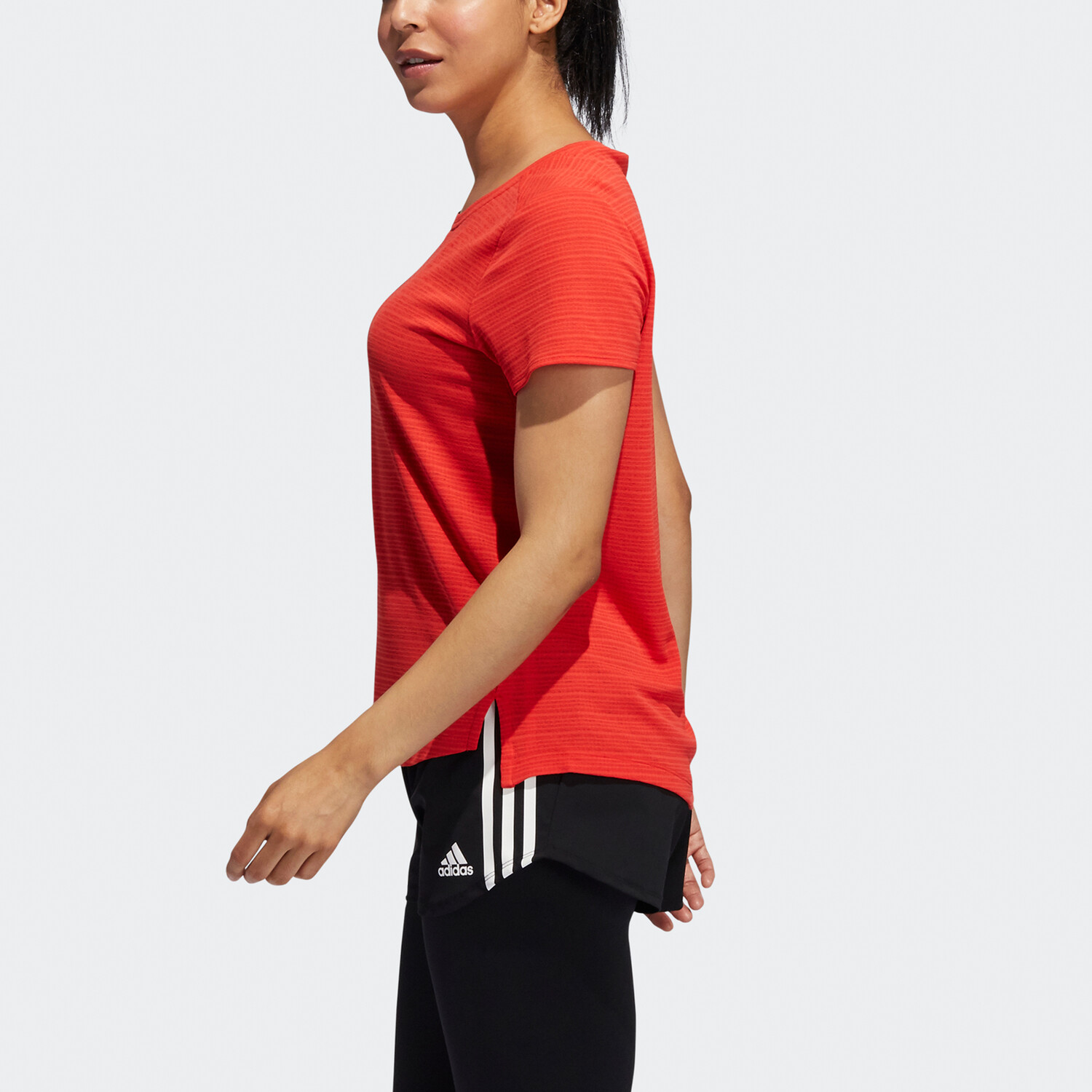 Футболка AEROREADY женская красная Adidas — фото 4