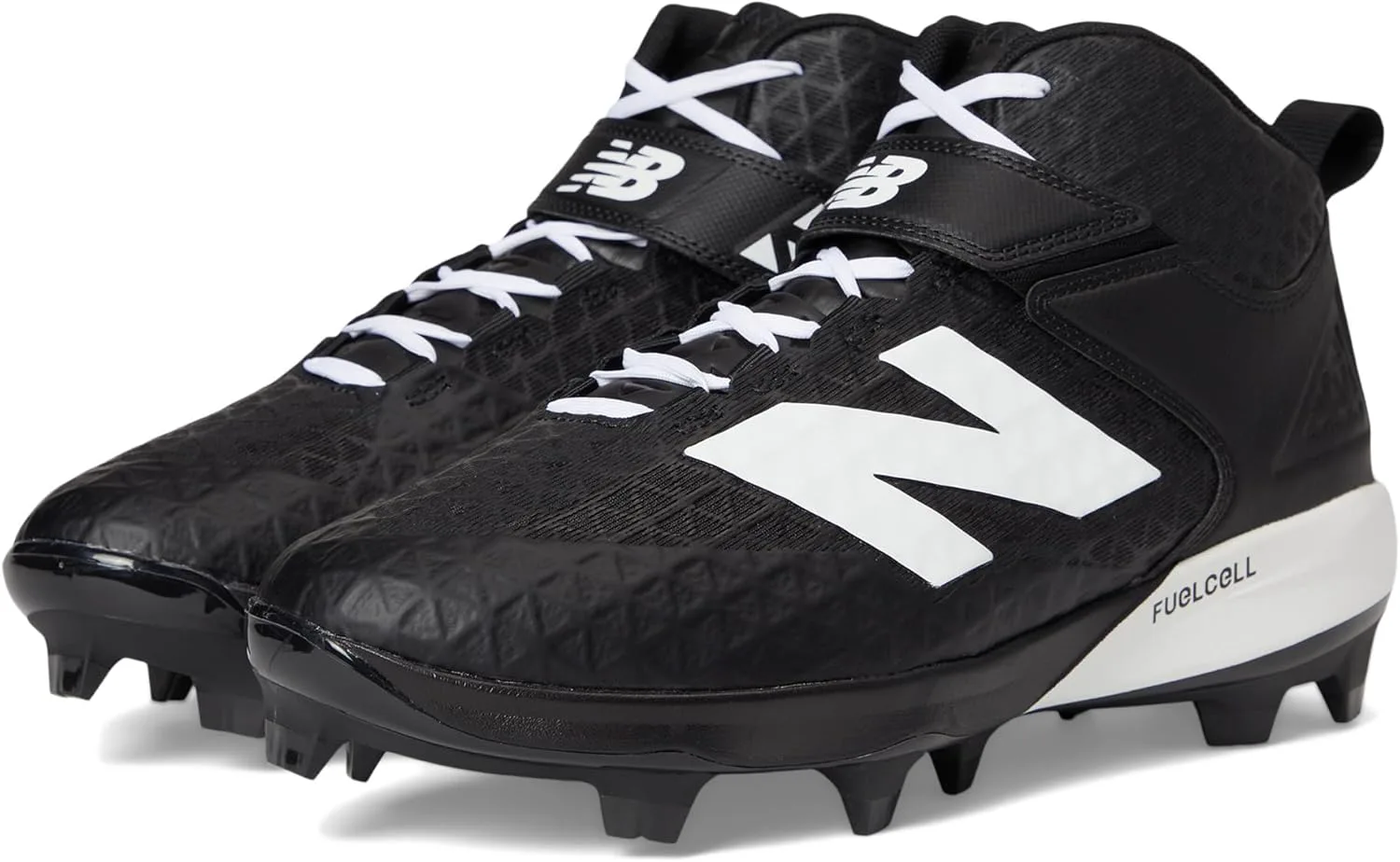 Бейсбольные бутсы New Balance для мужчин FuelCell 4040 V8 с мид-молдинг подошвой, черно-белый