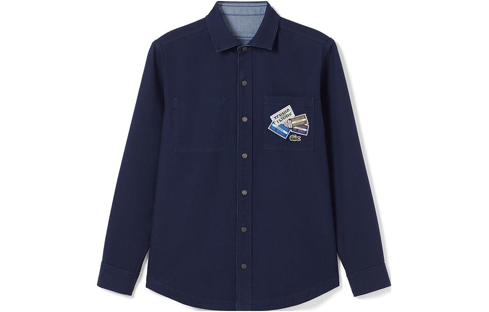

Рубашка мужская темно-синяя Lacoste, темно-синий