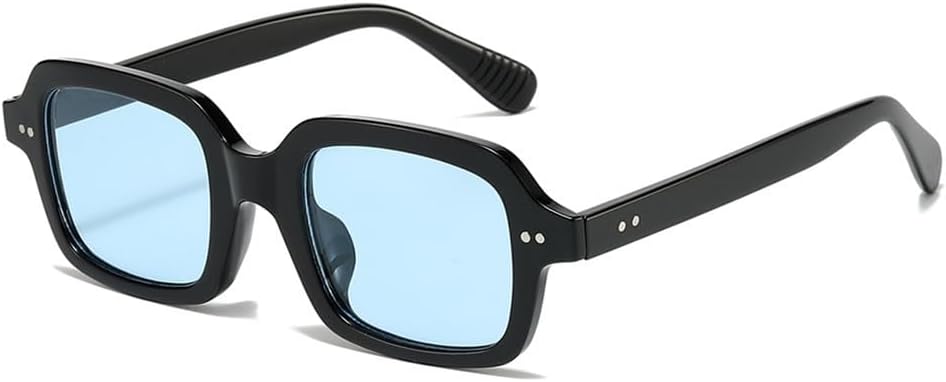 

Солнцезащитные очки Jelly Color для женщин и мужчин с панк-заклепками и защитой от УФ-излучения UV400, идеально подходят для занятий спортом на открытом воздухе и путешествий UYPTK, Black Blue