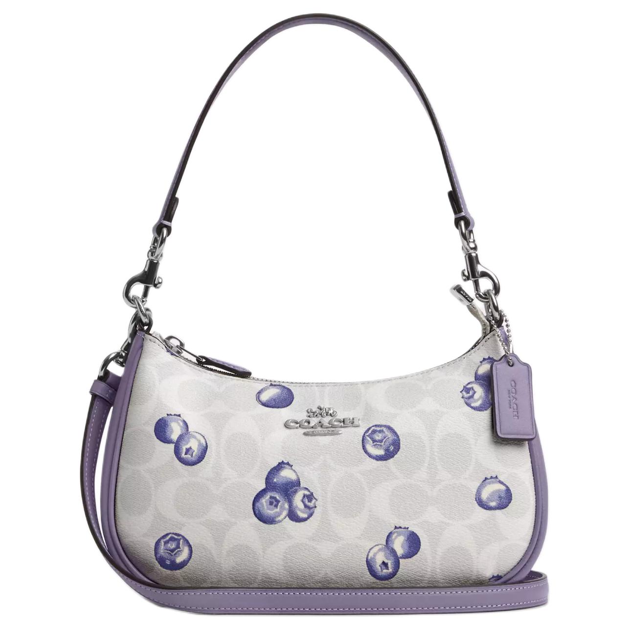 

Терри Сумка Через Плечо с Принтом Черники Светло-Фиолетовая COACH