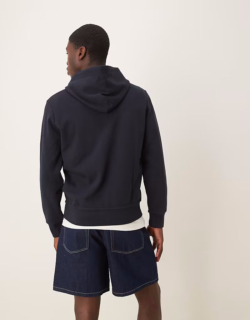 Polo Ralph Lauren Double Knit Hoodie Zip Up в цвете Navy — фото 4