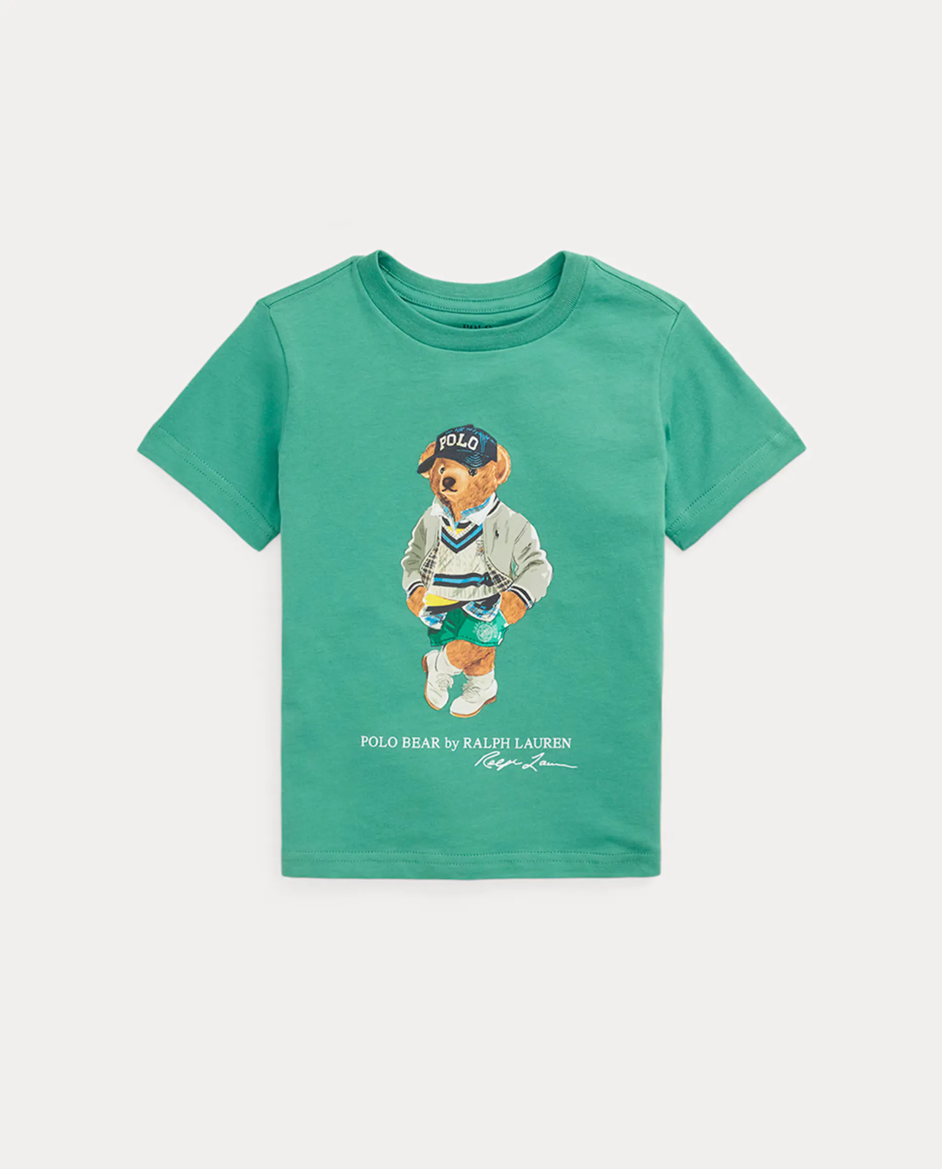 

Детская хлопковая футболка с Polo Bear Polo Ralph Lauren, зеленый