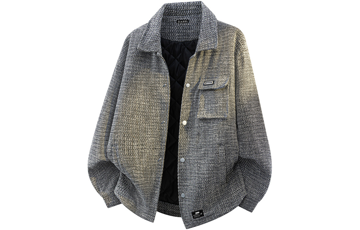 

Пуховик Unisex Lapel Thickened Puffer ZIAREL, deep space color[removable logo]