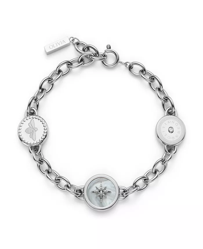 

Браслет с подвесками Signature Charms серебристого оттенка Olivia Burton