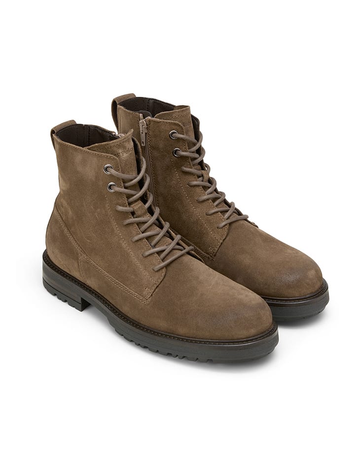 

Marc O'Polo Shoes Кожаные сапоги цвета таупе