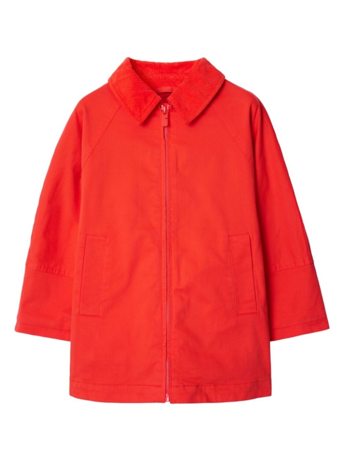 

Burberry Kids куртка с вельветовым воротником, красный