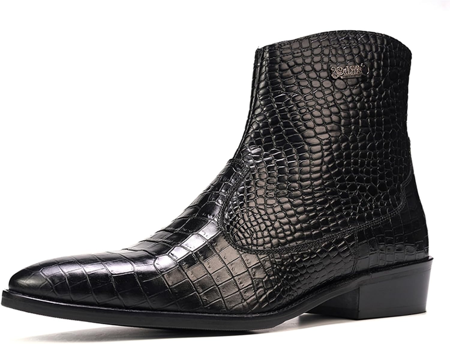 

Мужские ковбойские сапоги Carlos Santana Zappa, Застежка-молния, Резиновая подошва и мягкая стелька, Верх из кожи теленка, черный