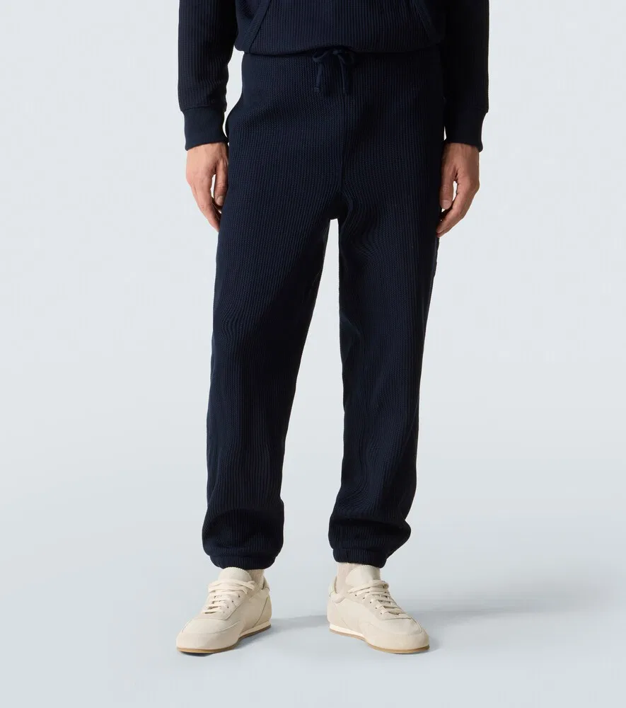 Прямые брюки из вафельной вязки Polo Ralph Lauren, синий — фото 3