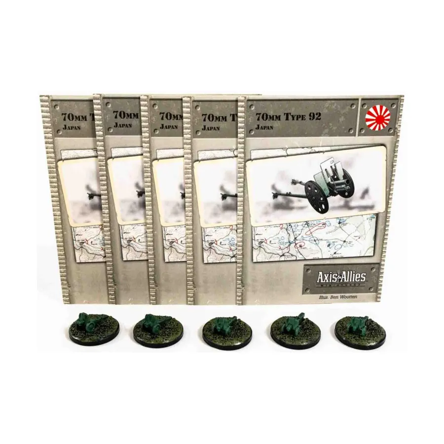 

70 мм Тип 92 (У) x5, Axis & Allies - Collectible Miniatures Game - North Africa 1940-1943 Singles