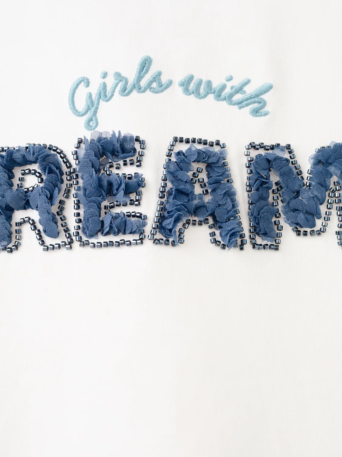Футболка 'DREAMS' Mango Kids, Off White — фото 3