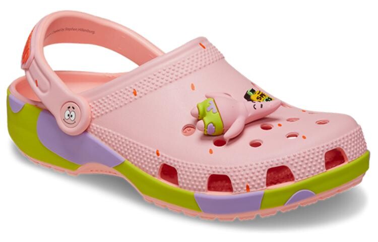 Классический сабо Губка Боб Квадратные Штаны Патрик Стар Crocs, цвет Pink/Yellow — фото 3