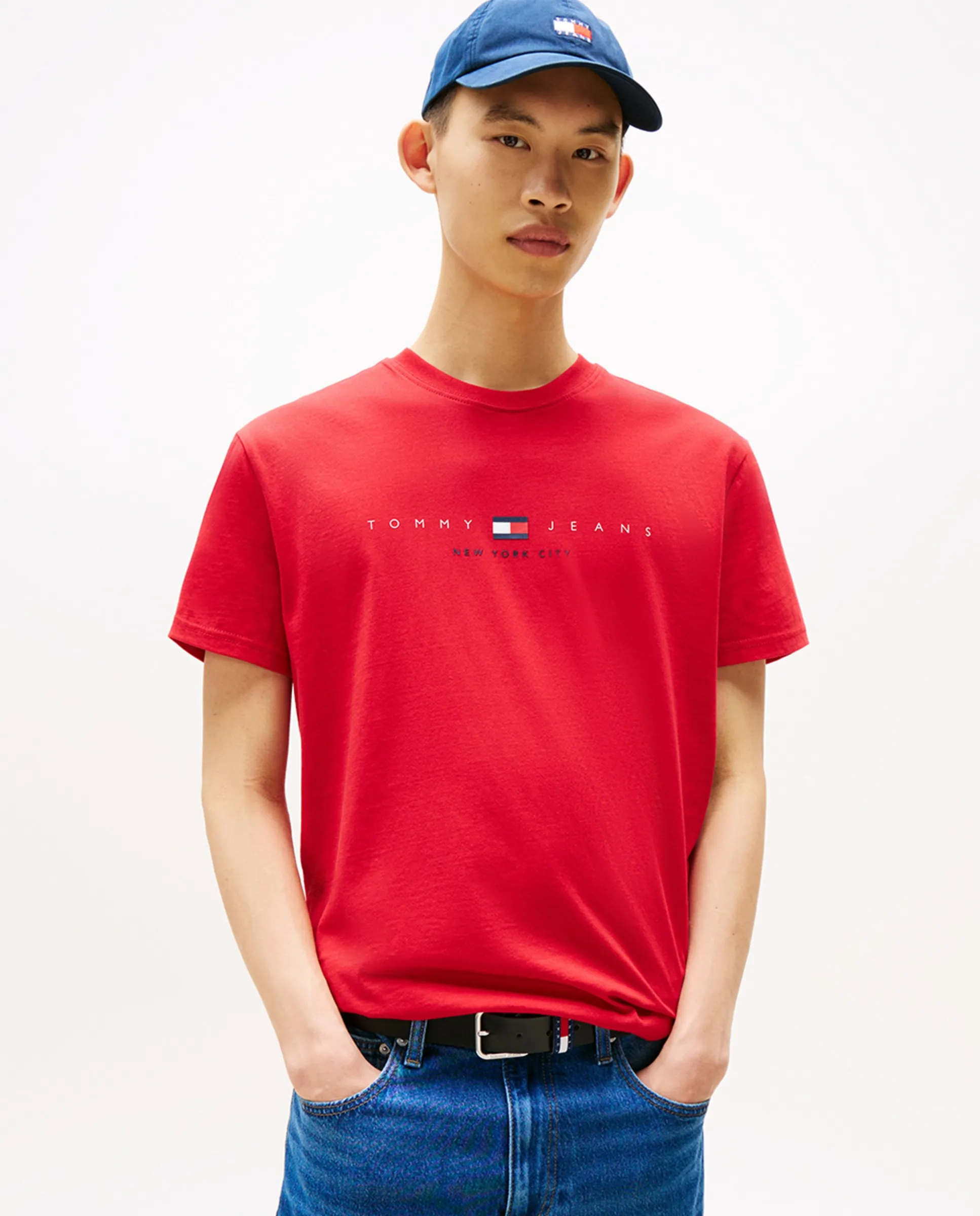 

Мужская футболка классического кроя с коротким рукавом Tommy Jeans, красный
