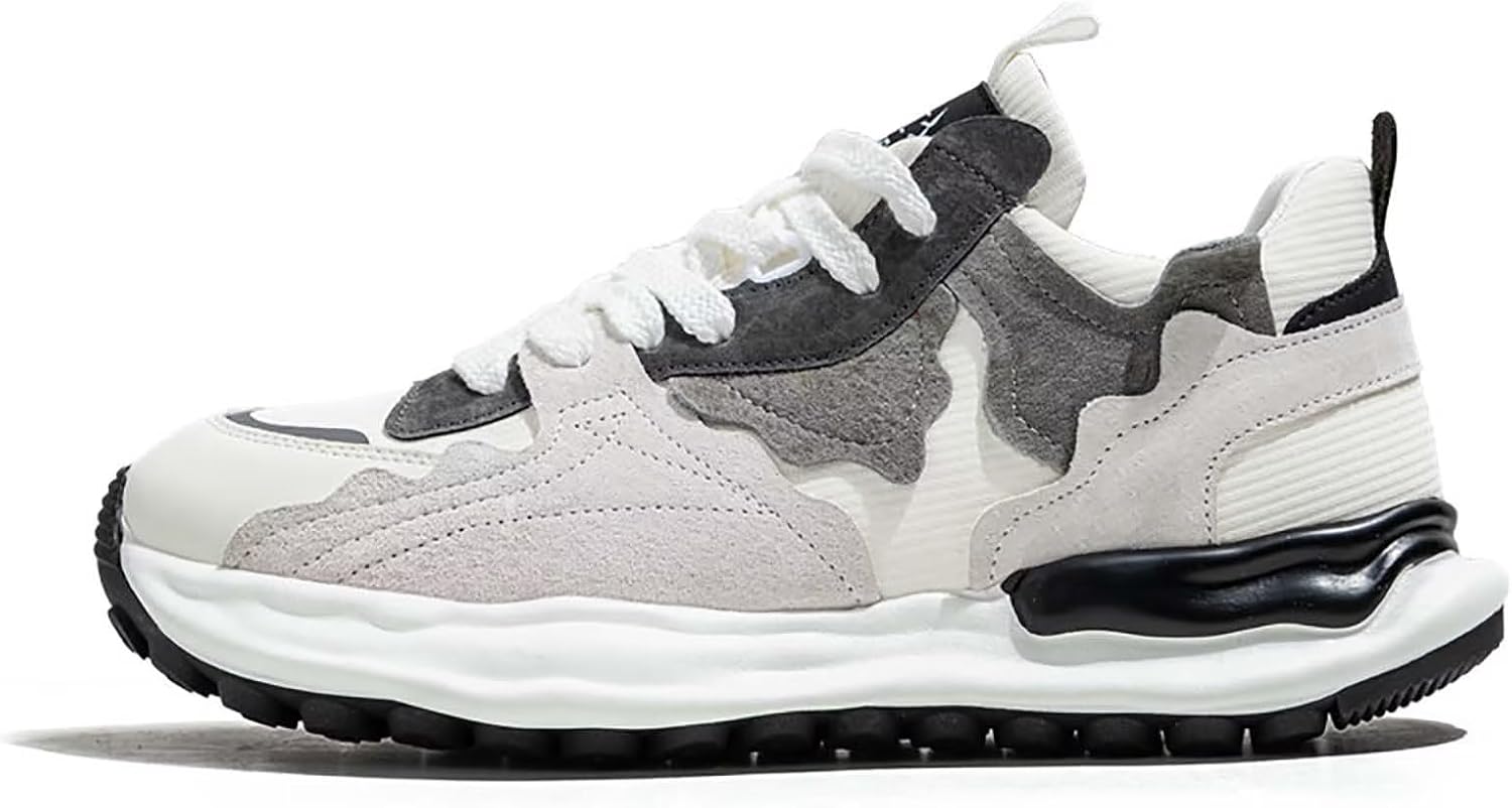 

Мужские модные кроссовки, удобные повседневные прогулочные туфли с верхом из замши и кожаной отделкой, амортизирующей подошвой Terbofin, белый