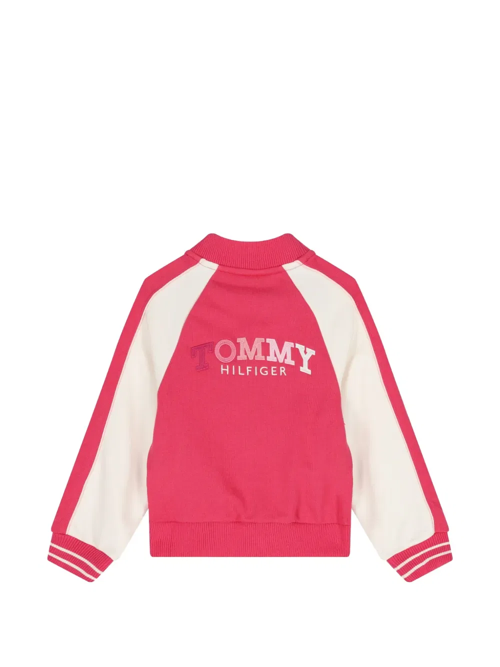 Куртка-бомбер на пуговицах Tommy Hilfiger Junior, розовый — фото 2