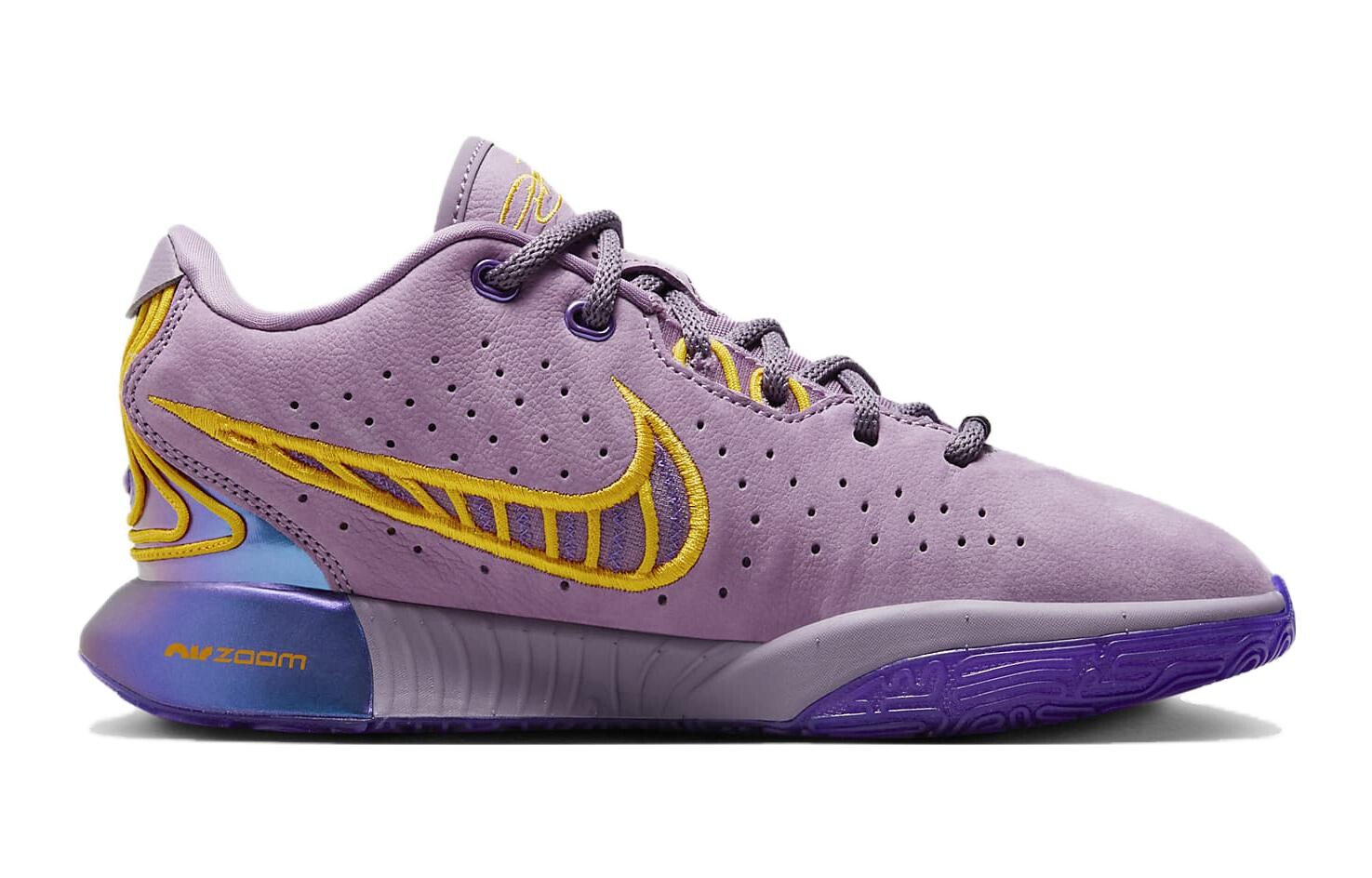 Nike Lebron 21 Kids Баскетбольные кроссовки для детей, Пурпурная пыль / Пурпурная Персия / Университетское золото — фото 2