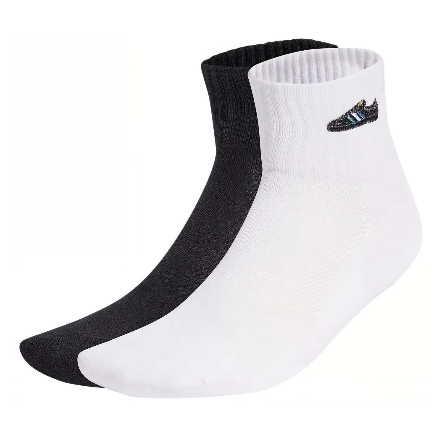 Носки Samba Mid щиколотка 2 пары Adidas, 2 упаковки (черный + белый)