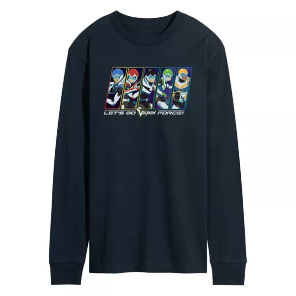 

Мужская футболка с длинным рукавом "Voltron, вперед, отряд Voltron" Licensed Character, синий