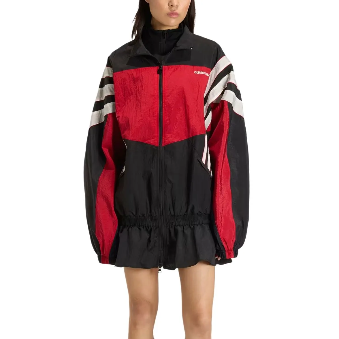 Полосатая куртка на молнии Adidas Originals, черный
