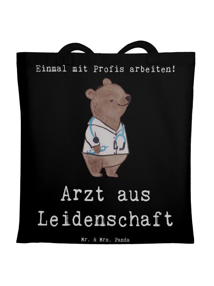

Сумка Mr. & Mrs. Panda Tragetasche Arzt Leidenschaft mit Spruch, черный