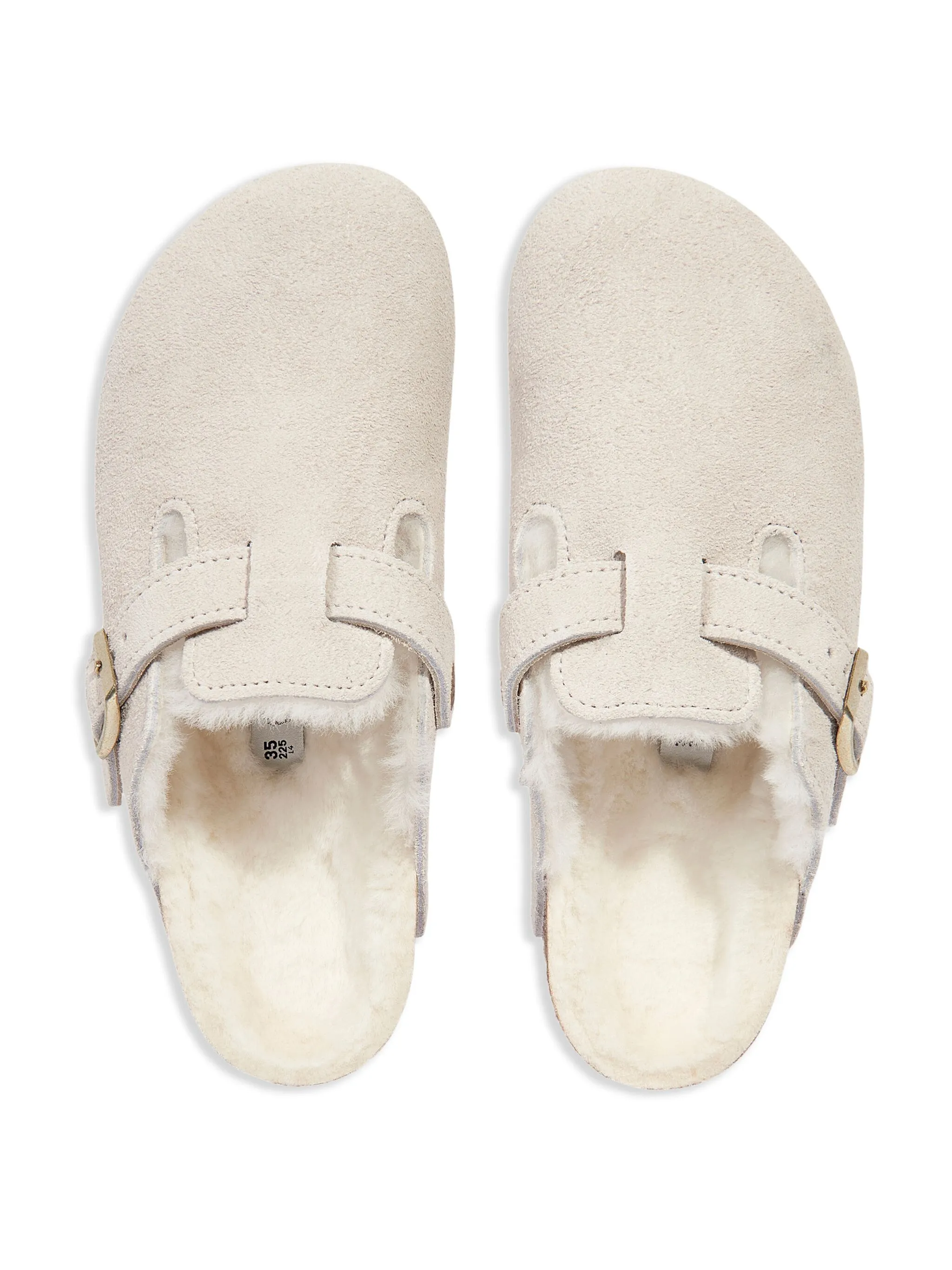 Замшевые слиперы Boston Birkenstock Kids, бежевый — фото 3
