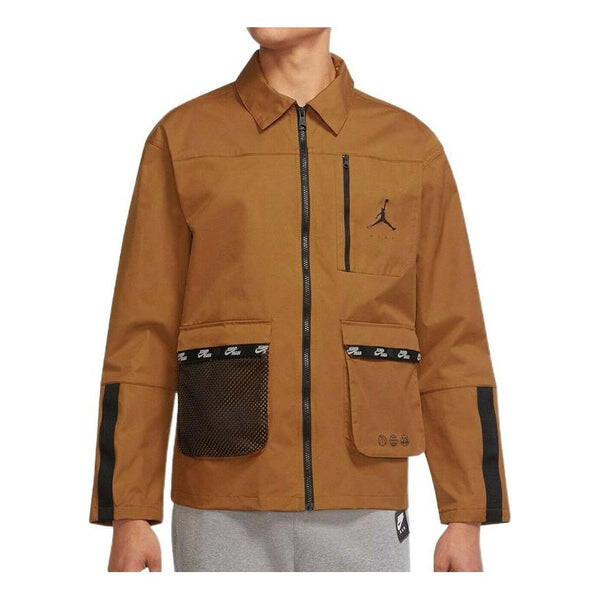 

Куртка Air Jordan SS22 Cargo Sports lapel Jacket Brown Yellow, желтый