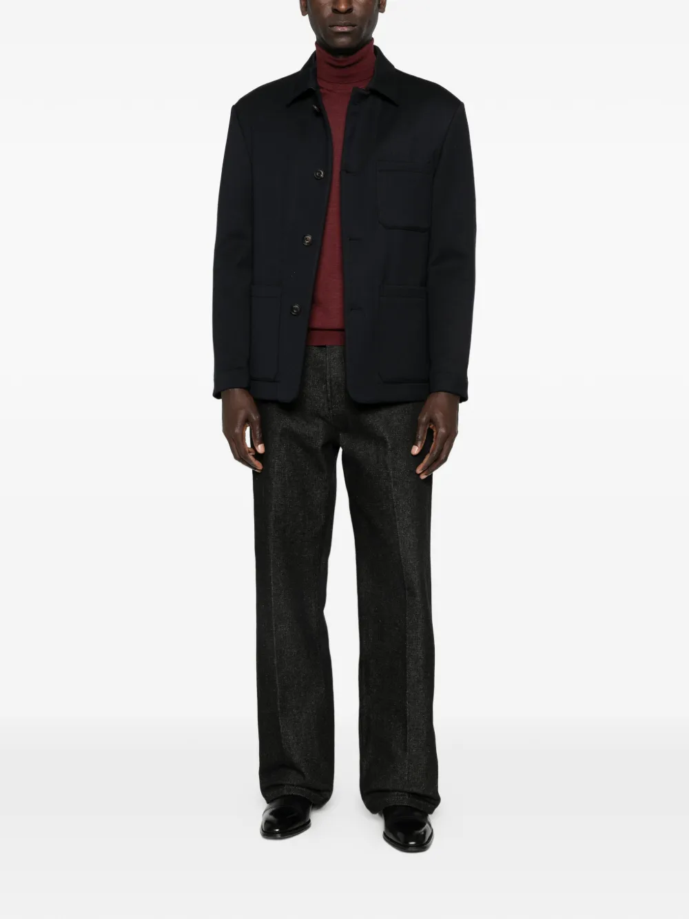 

Свитер с воротником-стойкой Corneliani, красный