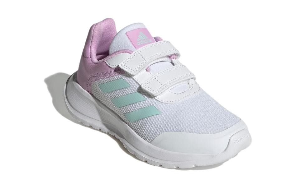 Кроссовки TENSAUR RUN 2.0 Kids, детские, низкие, белые, фиолетовые, синие Adidas, белый/фиолетовый/синий — фото 3
