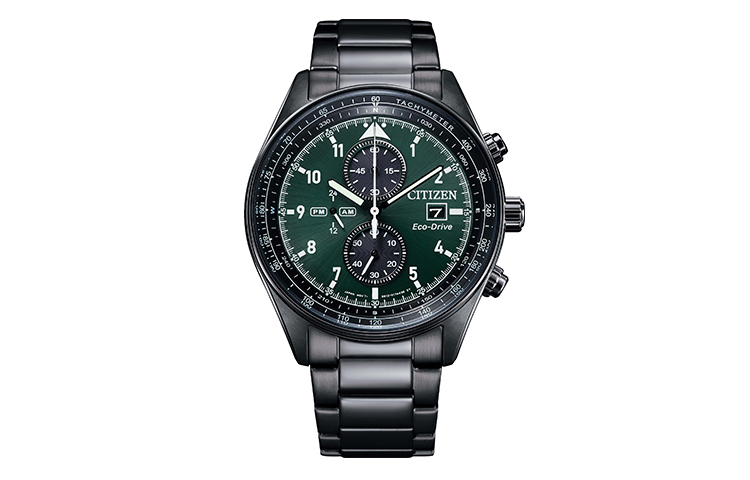

CITIZEN Future Force серия световые часы с кварцевым механизмом кожаный ремешок мужские часы green циферблат