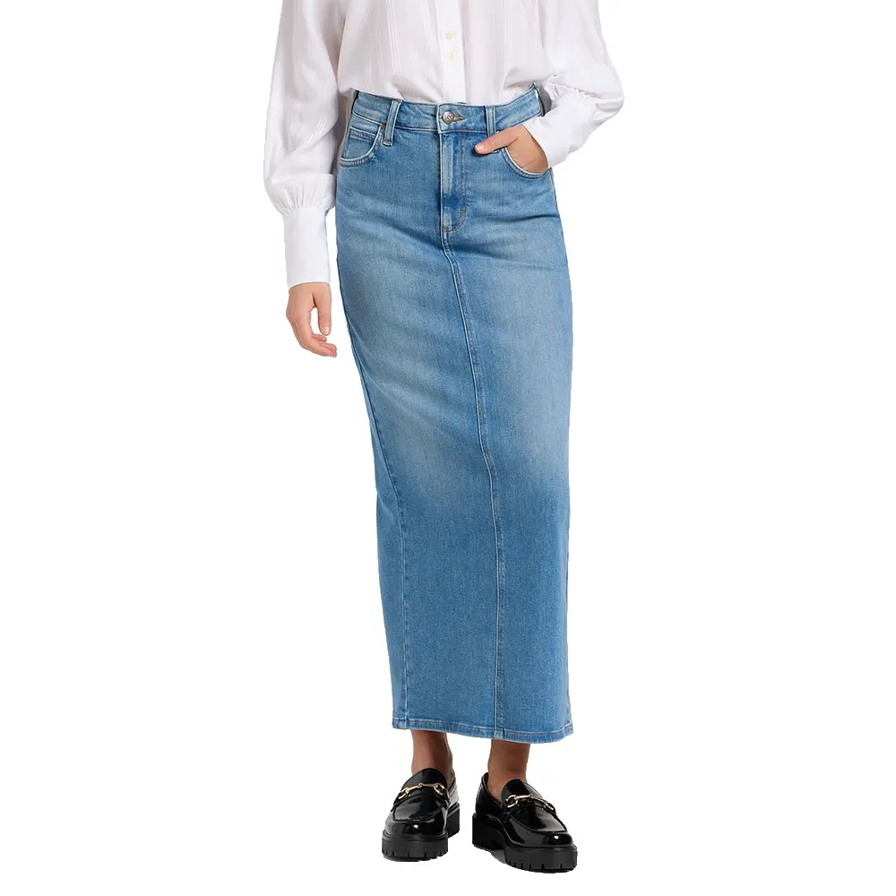 

Юбка Lee Back Slit long skirt, синий