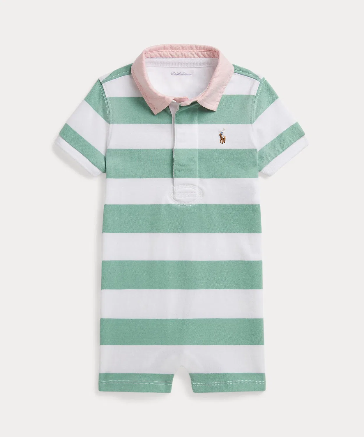 Детский джемпер-платье Ralph Lauren с полосками, хлопок, зеленый