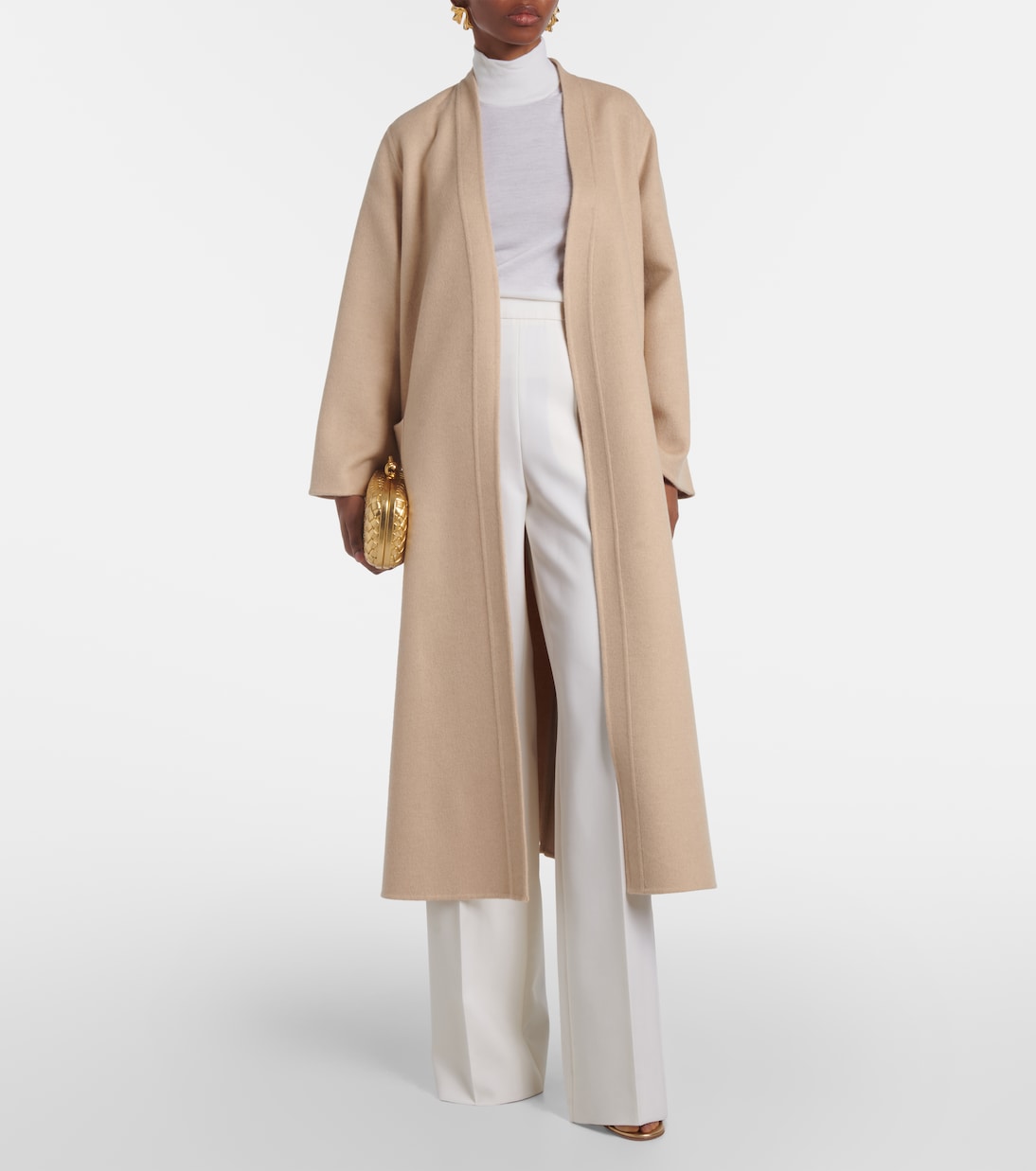 Пальто-халат Vezzoso из верблюжьей шерсти Max Mara, Albino — фото 2