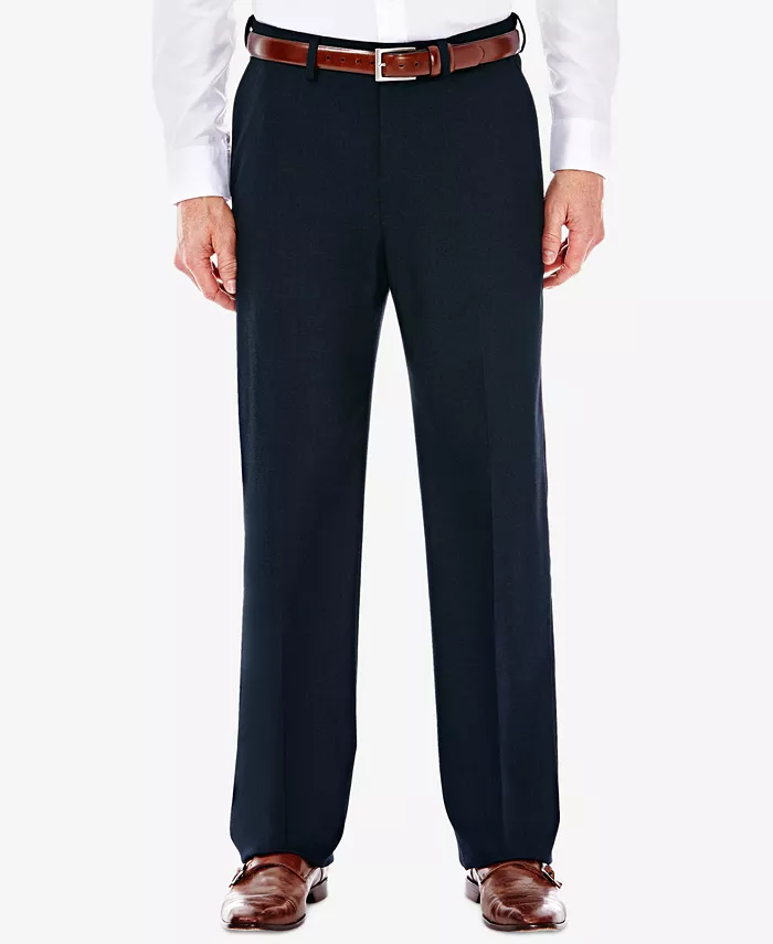 

JMH Men Premium Stretch Классические брюки с плоской передней частью Haggar, синий