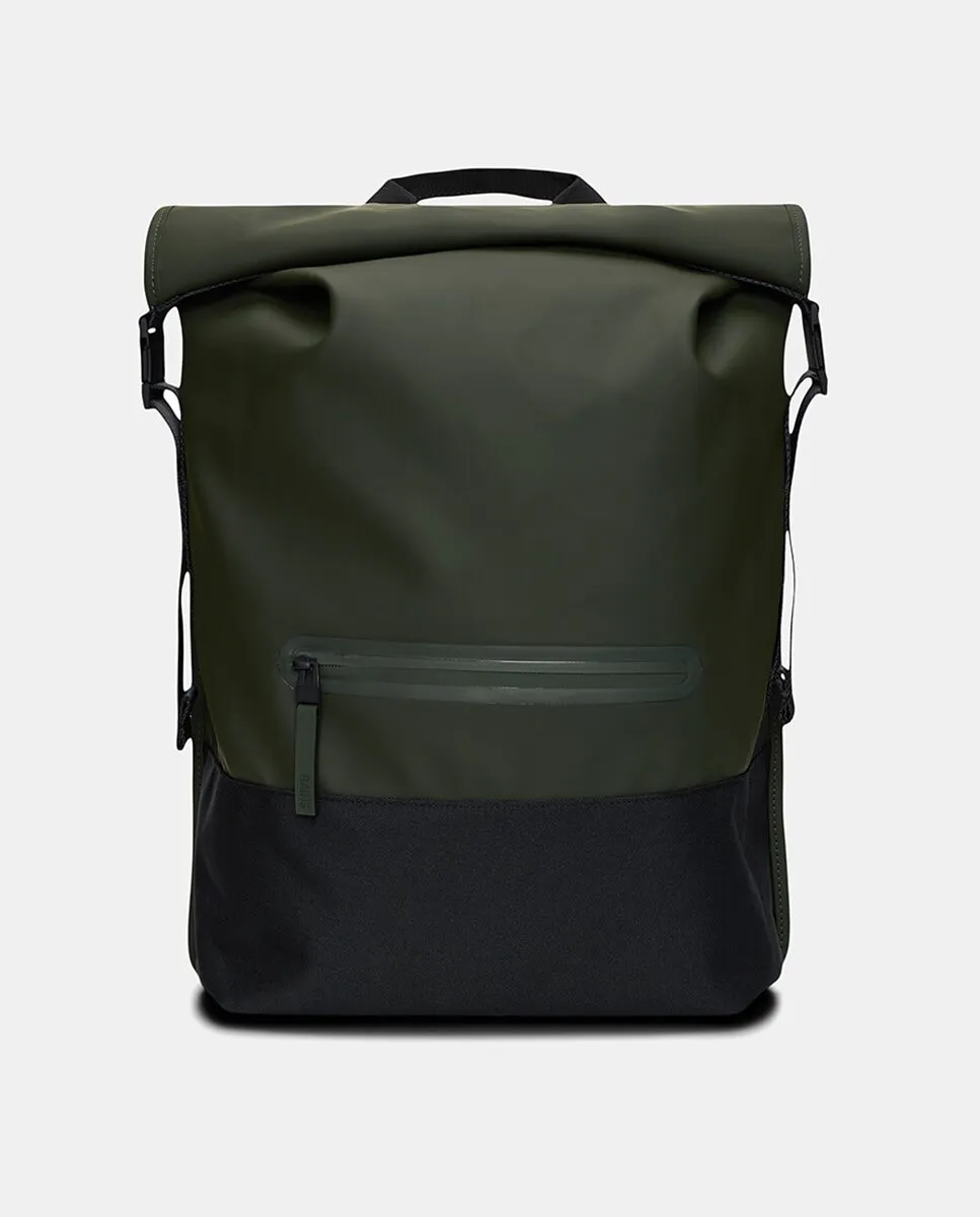 

Рюкзак trail rolltop Rains, зеленый