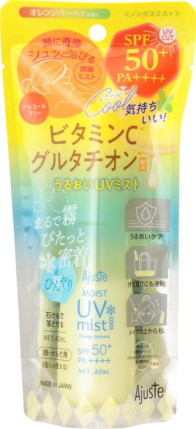 Спрей для лица и тела Ajuste Adjuste Moisture UV Mist VC + Glutathione SPF50+ PA++++ 60 мл — фото 2