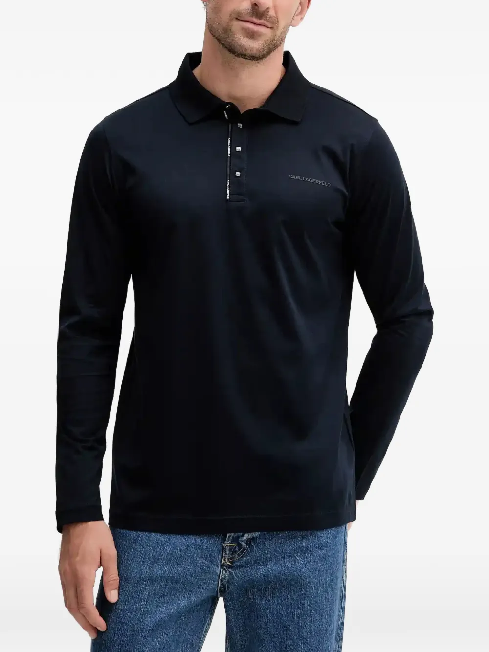

Рубашка поло с логотипом Karl Lagerfeld, синий