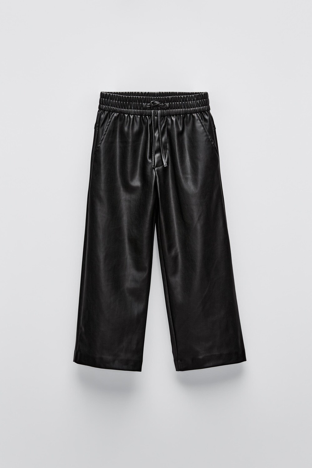

Брюки из искусственной кожи ZARA, черный