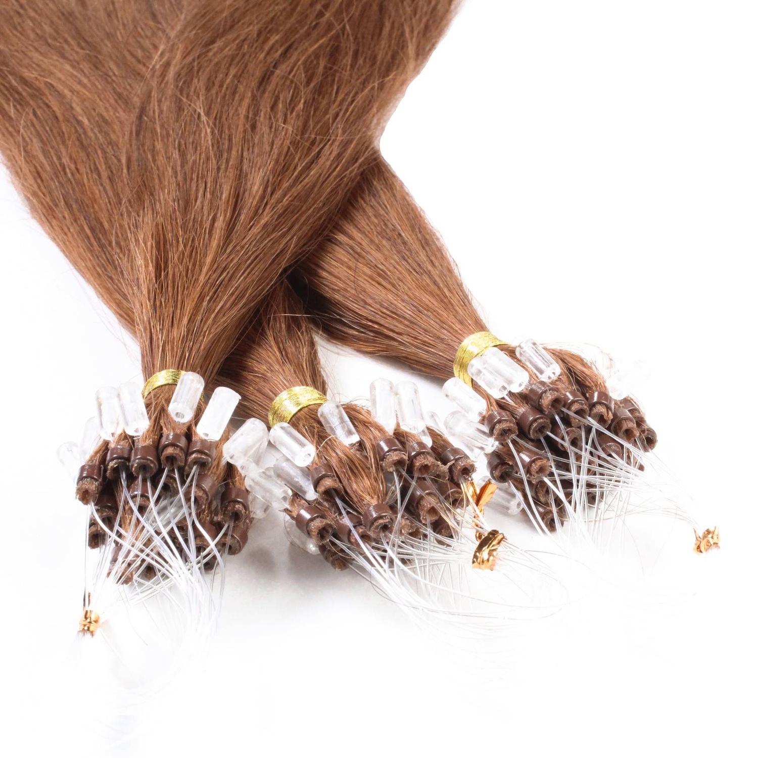 

Накладные волосы microring extensions echthaar #8/03 hellblond natur-gold 1g Hair2Heart, 40cm, количество 25 шт.