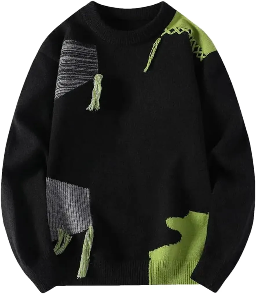 

Мужской свитер в стиле пэчворк High Street