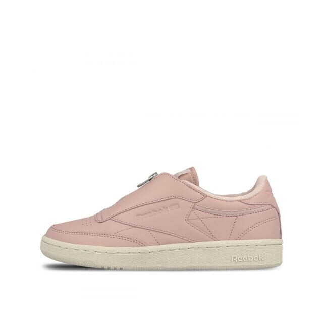 Розовые женские кроссовки Club c38 из гладкой кожи на молнии bs6606 Reebok, розовый — фото 3