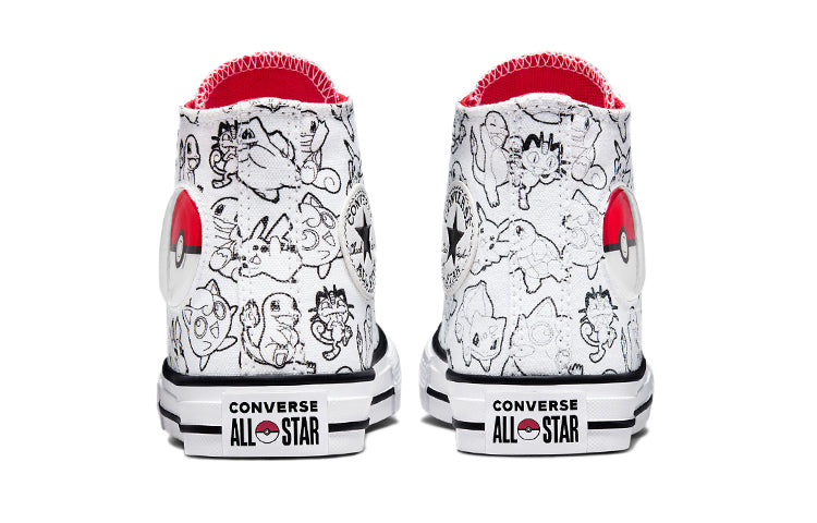 Кеды Converse Pokemon x Chuck Taylor All Star High PS 'Poke Ball', белый — фото 4