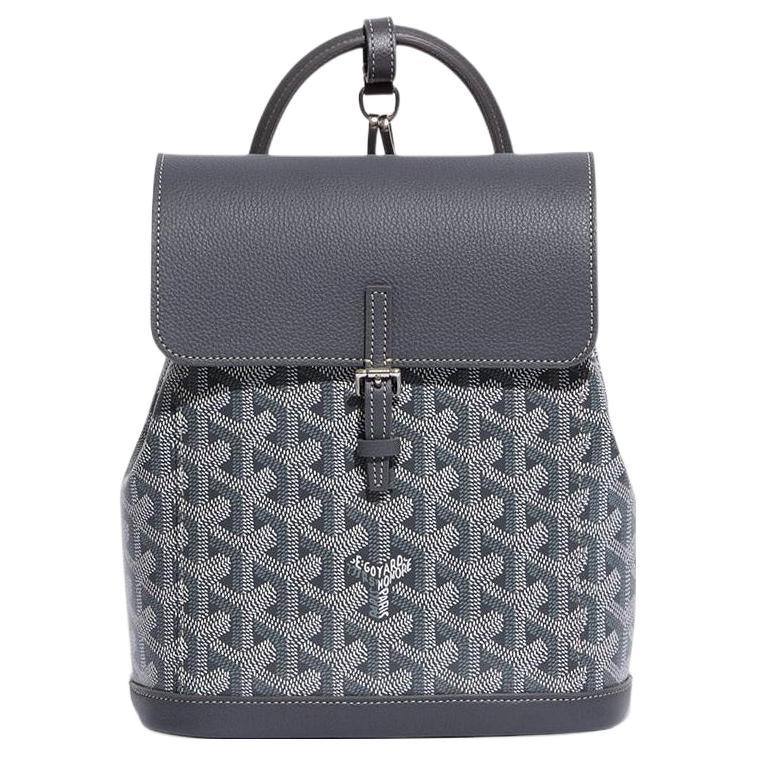 

GOYARD Мини рюкзак унисекс серый из альпинистского холста с кожаной спинкой
