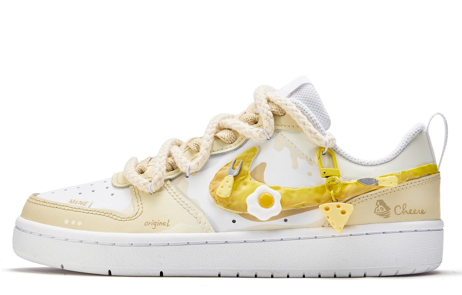 

Кроссовки Nike Court Borough 2 Skateboarding Shoes Women's Low-top White, цвет Lemon