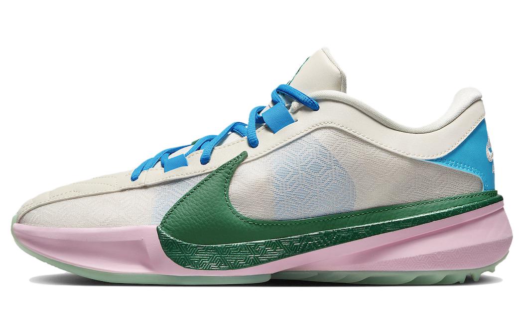 

Кроссовки Zoom Freak 5 'Five The Hard Way' Nike, белый/розовый/зеленый