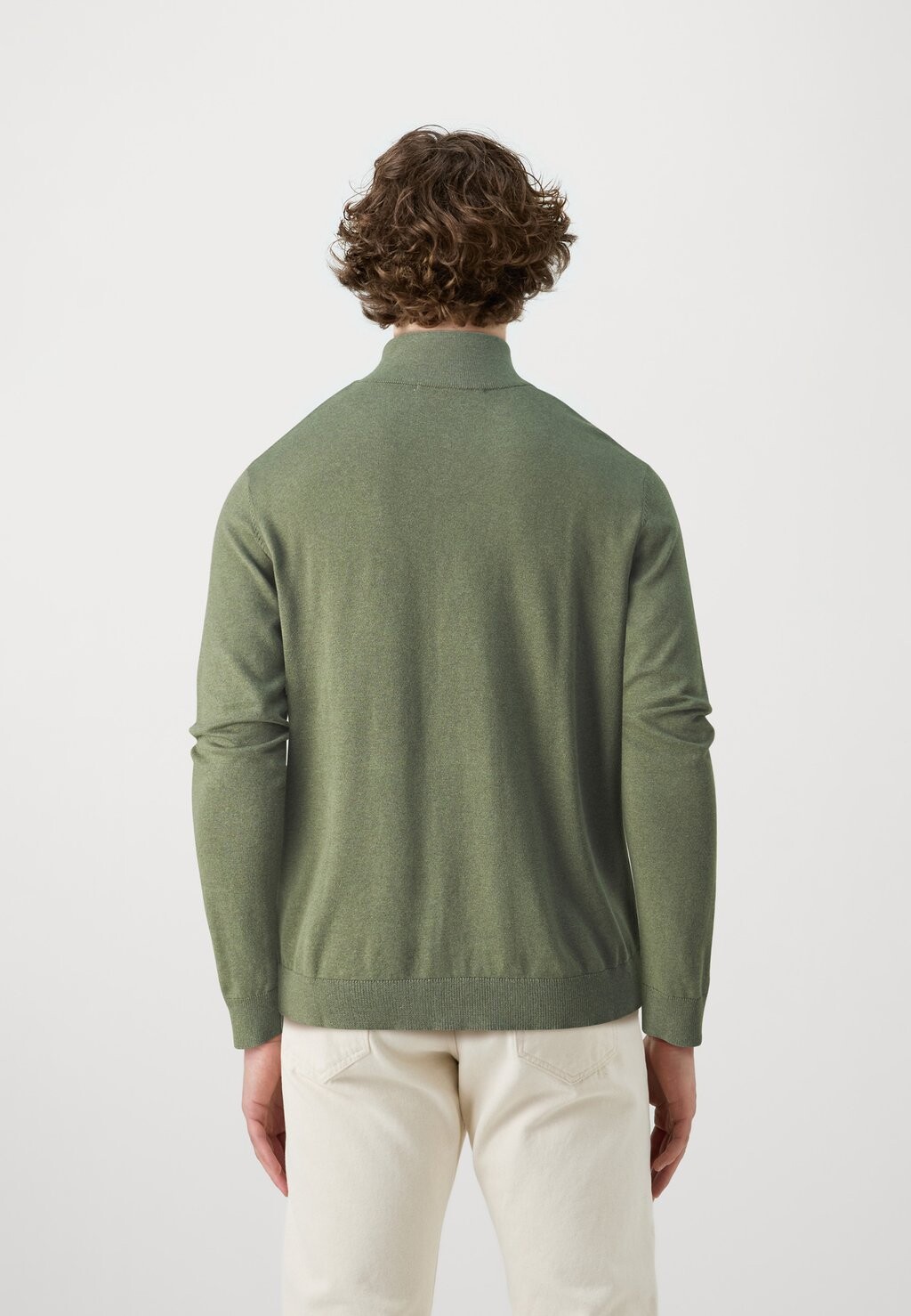 

Джемпер SLHBERG HALF ZIP Selected, темно-зеленый